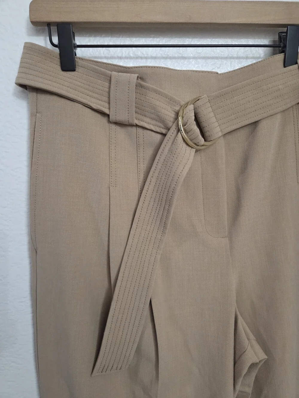 Ann Taylor The Belted Straight Leg Pant Women's Size 12 Tan - Picture 6 of 12